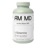 Frasco de Amy Myers MD L-Glutamina, cápsulas para apoyo de la salud intestinal.