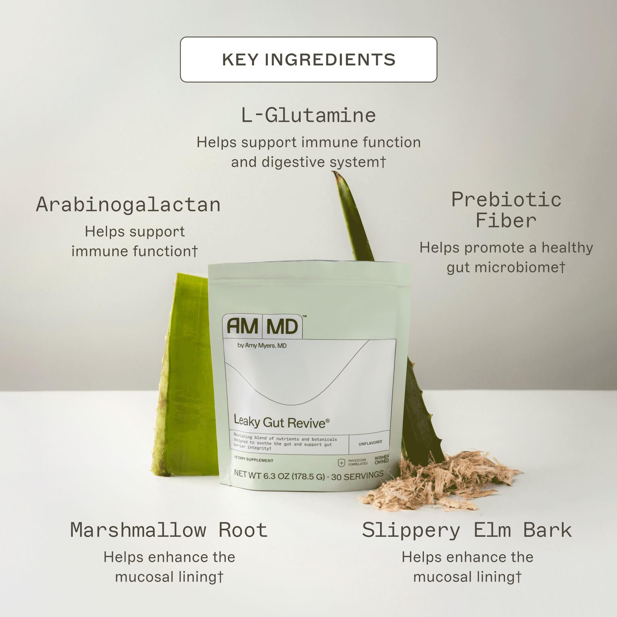 Amy Myers MD Leaky Gut Revive se mezcla en agua para tomar
