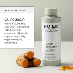 Amy Myers MD Vitamina C liposomal etiqueta, muestra ingredientes y beneficios.