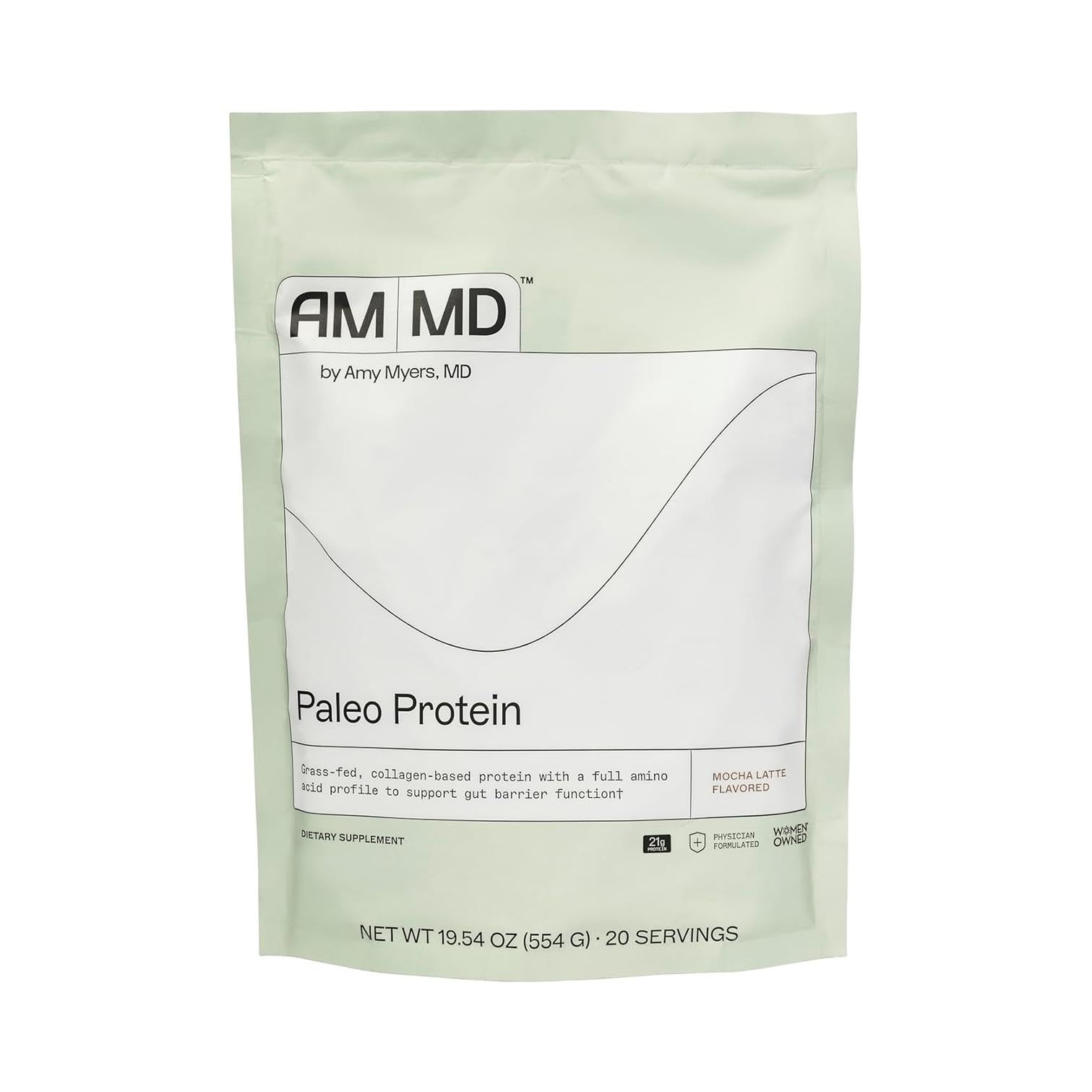 Amy Myers MD Paleo Protein Mocha Latte envase para apoyar la digestión
