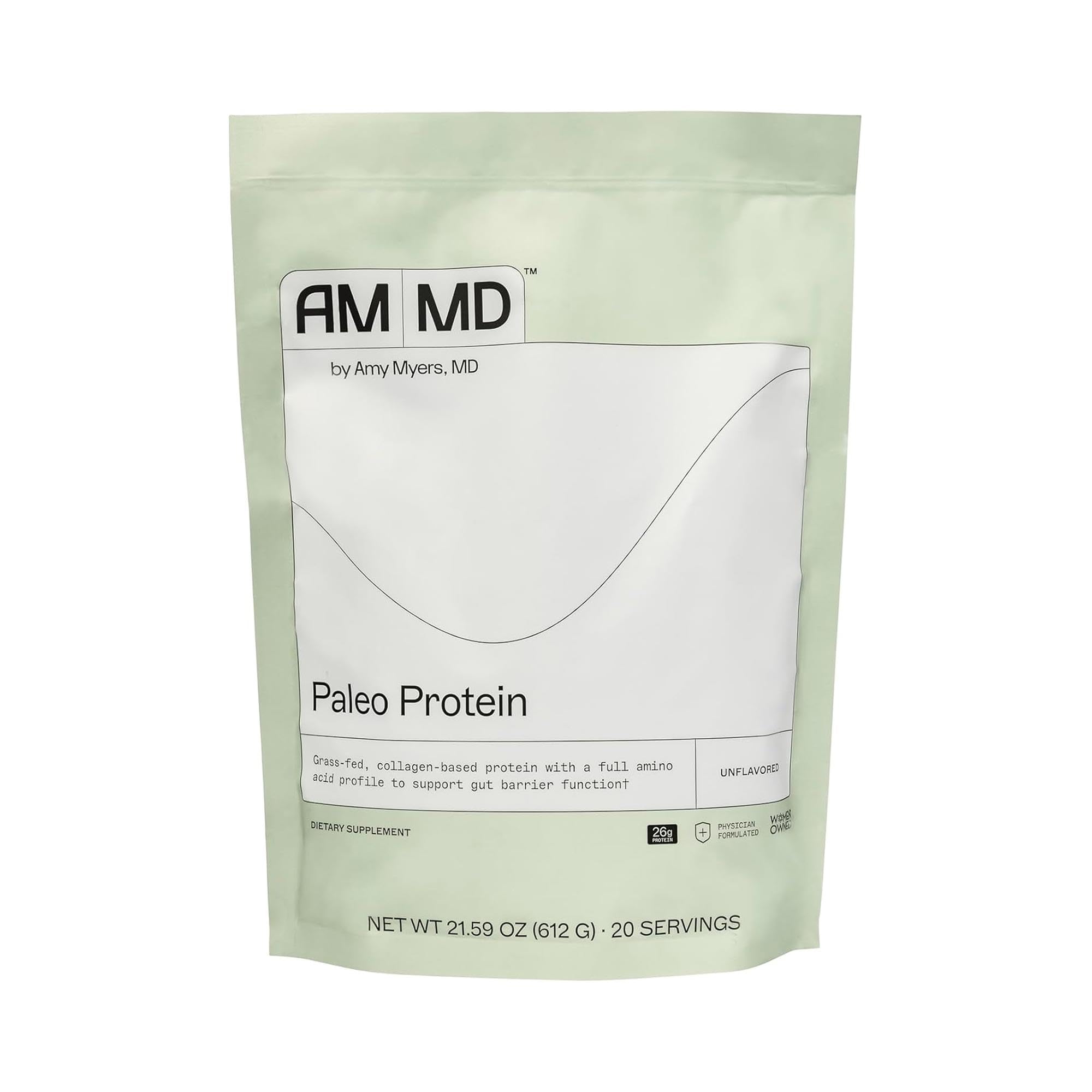 Amy Myers MD Paleo Protein en frasco sin sabor, posible apoyo a la barrera intestinal