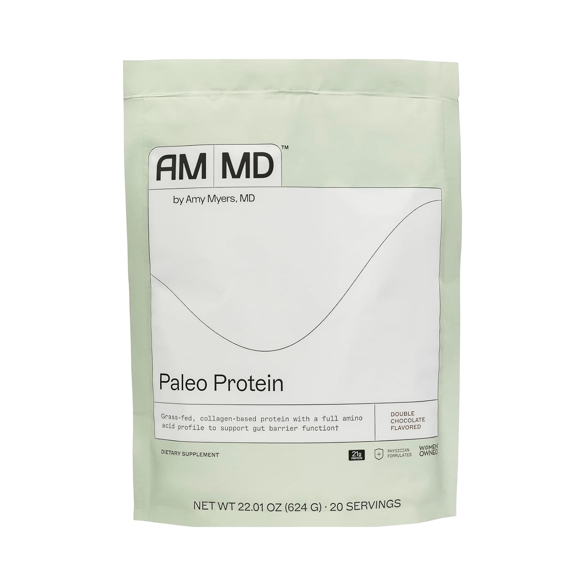 Amy Myers MD proteina paleo doble chocolate en vaso: sabor intenso y absorción suave