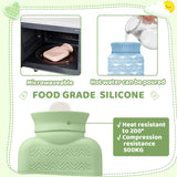 Amylove mini bolsa agua caliente en verde, práctica para calidez en casa.