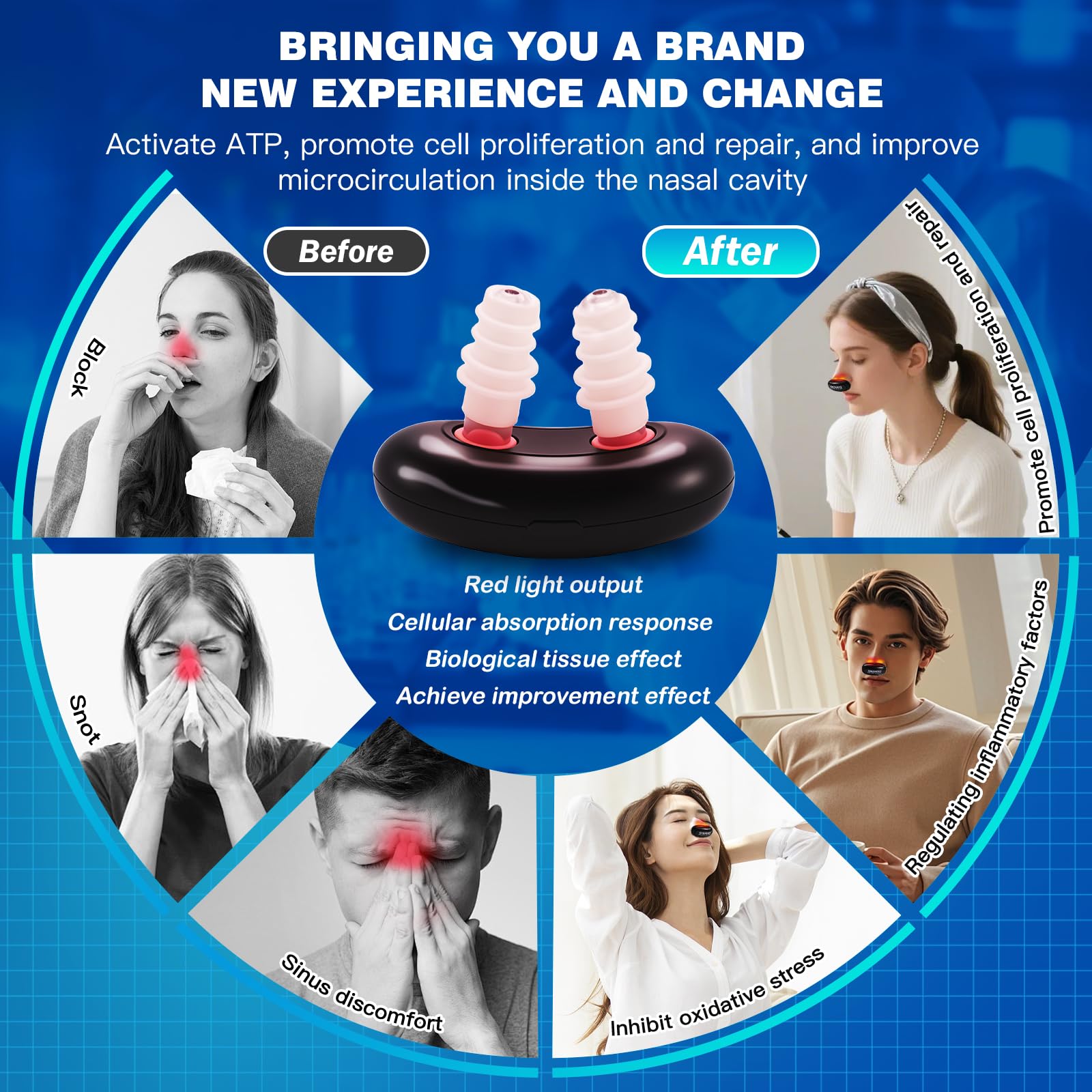 AMZKEIO usb recargable nasal para sesiones rápidas.