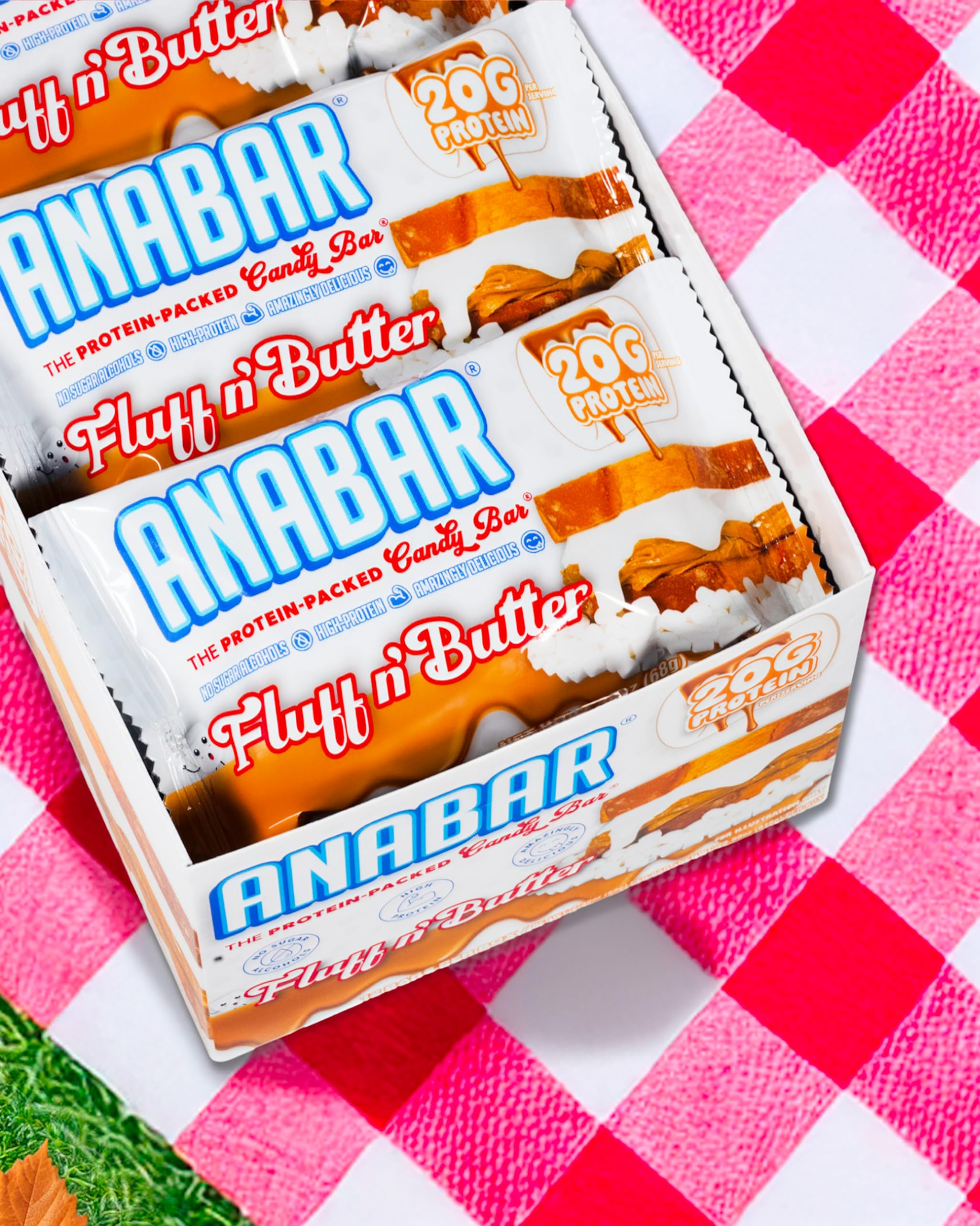 Barra Anabar en bolsa de merienda, perfecta para llevar.