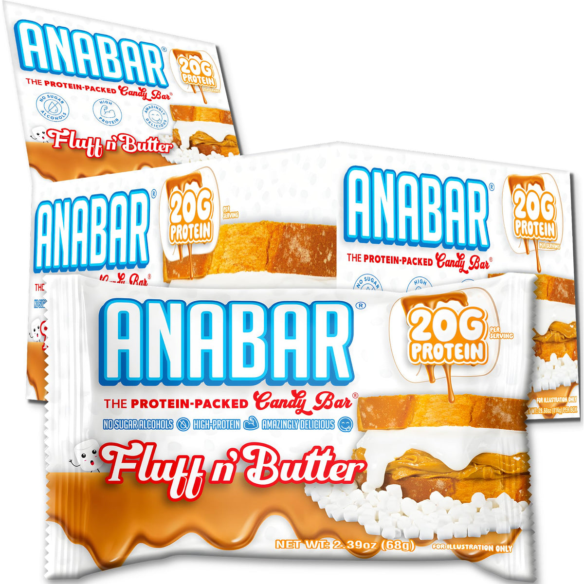 Barra de Anabar con cobertura de chocolate, snack proteico delicioso.