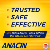 ANACIN blister aspirina en superficie neutra