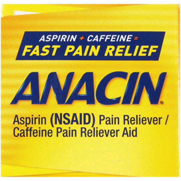 ANACIN etiqueta legible con indicaciones básicas de uso