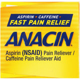 ANACIN etiqueta legible con indicaciones básicas de uso