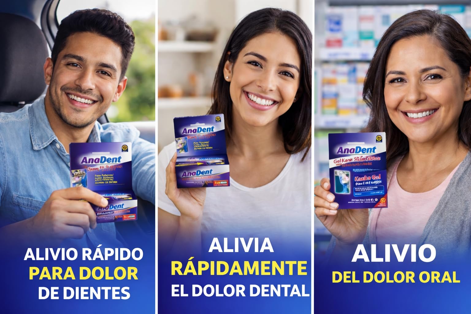 Tamaño de viaje de Anadent Gel, fácil llevar