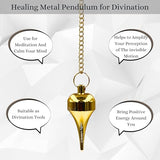 Péndulo con acabado dorado ANAYA AGATE, herramienta elegante para meditaciones