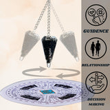 Borde hexagonal pulido del pendulo ANAYA AGATE para rituales y balance emocional