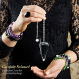 Pendulo ANAYA AGATE obsidiana negra listo para rituales, meditacion y exploracion espiritual