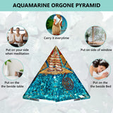 ANAYA AGATE pirámide aguamarina para relajación y tranquilidad
