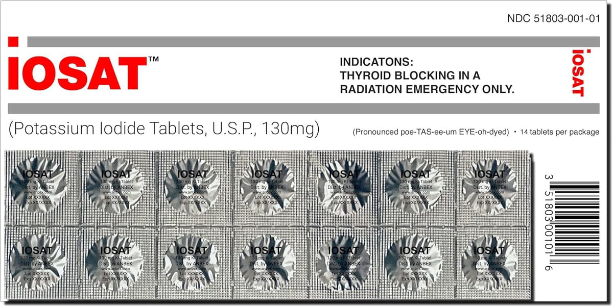 ANBEX IOSAT – caja de presentación 130 mg para emergencias