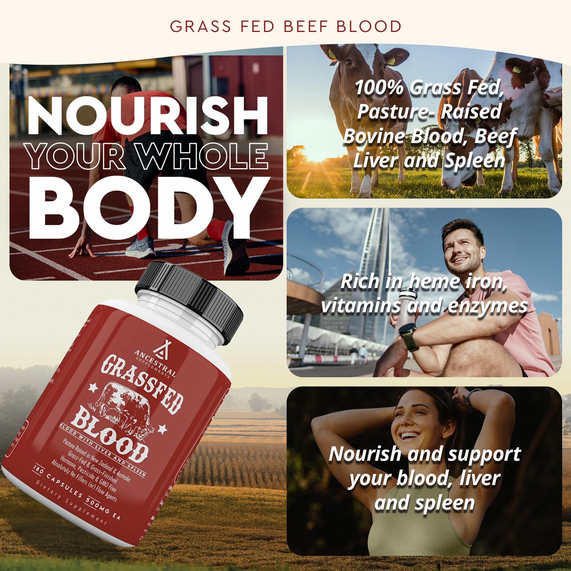 Ancestral Supplements bazo fórmula cápsulas: apoyo a la función de órganos y energía