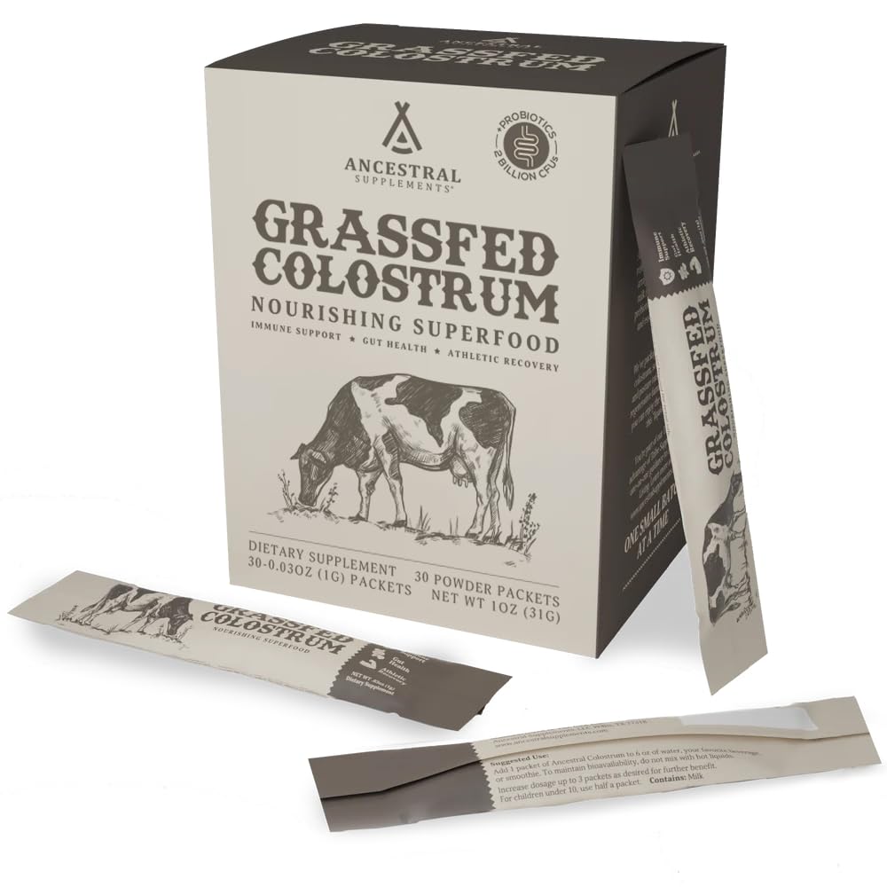 Ancestral Supplements Colostrum en sobre individual para uso diario