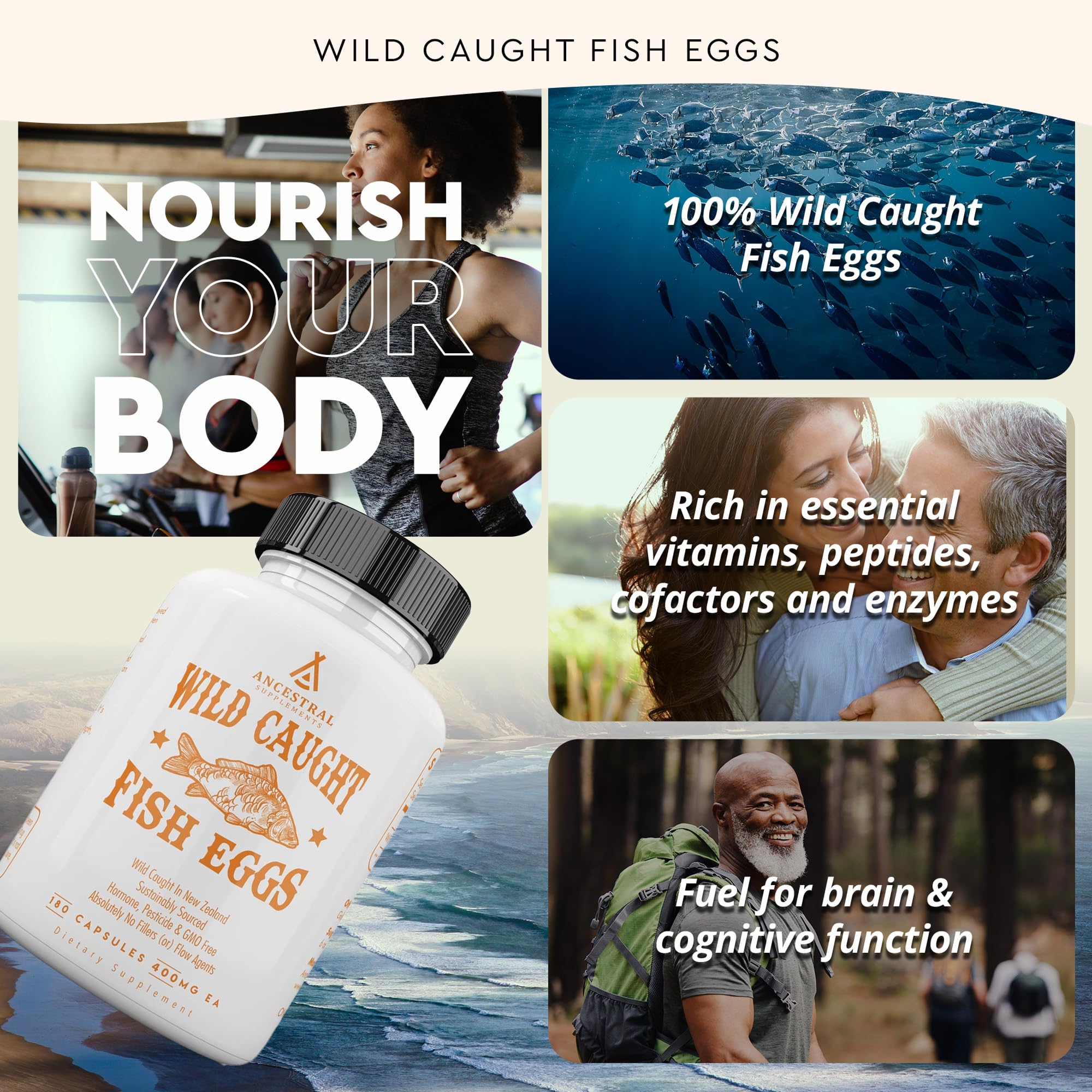 Ancestral Supplements proceso-congelado huevas de pescado salvajes para conservar nutrientes clave
