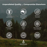 Ancestral Supplements: origen en pasturas, carne de vaca alimentada con pasto.