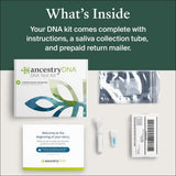AncestryDNA resultados y funciones, experiencia interactiva de genealogía