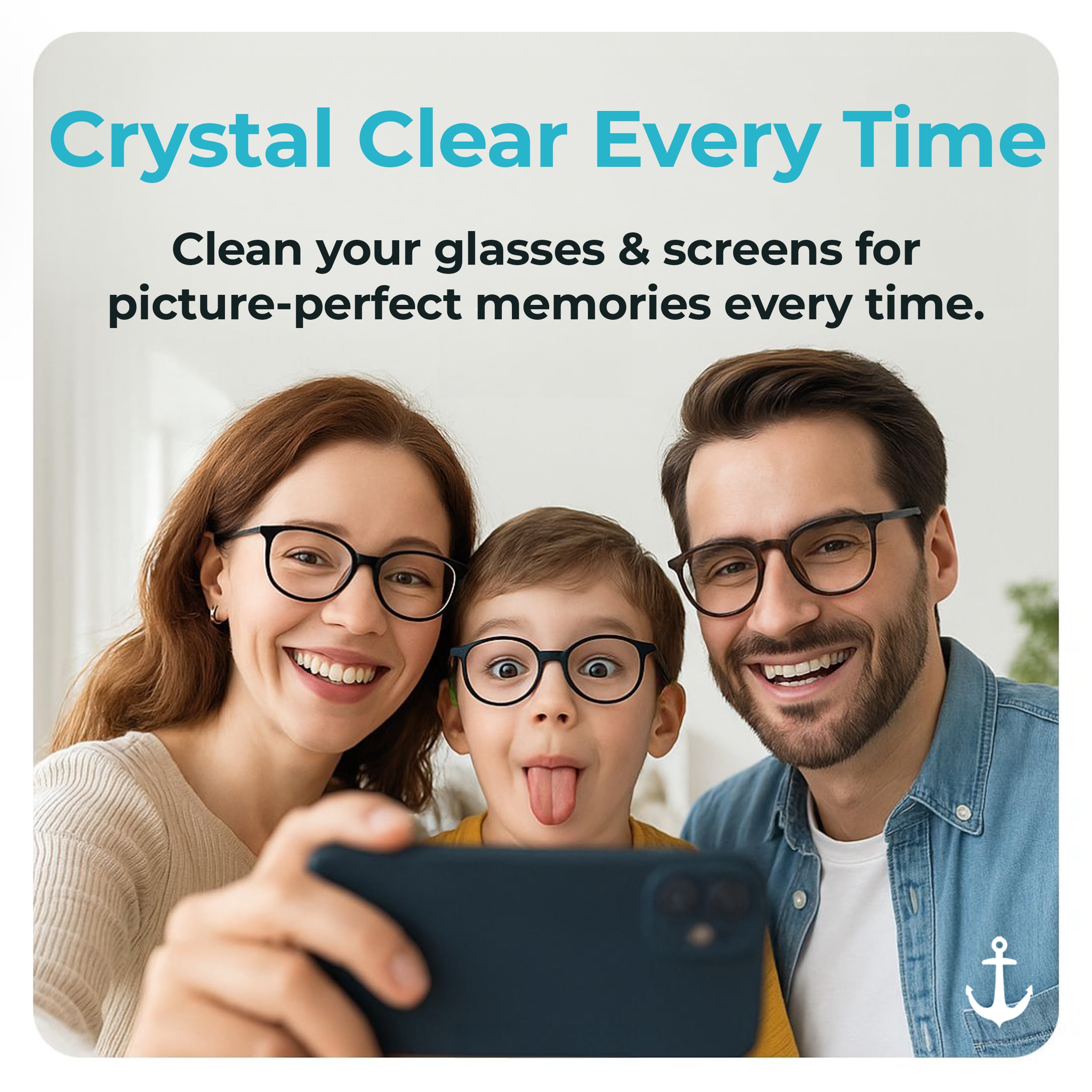 Anchor Glasses Cleaning Cloth: paño grande 7x6, limpieza rápida y sin rayas