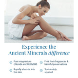 Ancient Minerals Ingredientes clave: magnesio MSM para piel saludable.