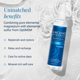 Ancient Minerals Magnesium Oil Ultra con MSM, piel suave y balance general