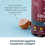 Ancient Nutrition Advanced Multi Collagen Hydrate, frente del envase destaca hidratación equilibrada y piel radiante.
