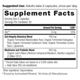 Ancient Nutrition cápsulas para intestino permeable, etiqueta detallada de ingredientes.