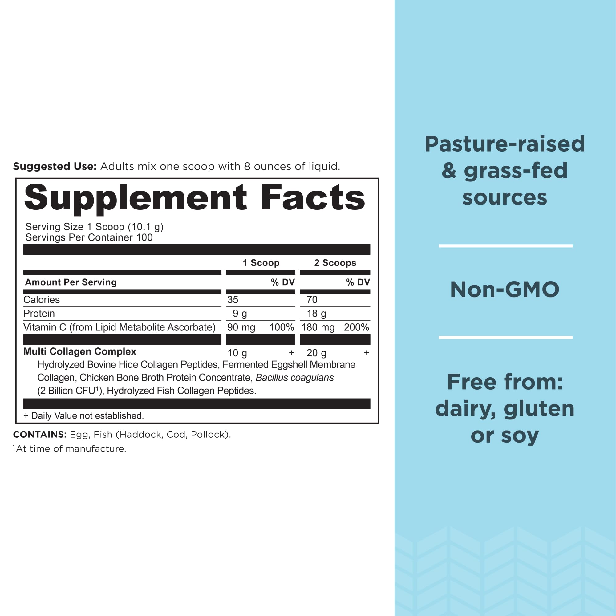 Colágeno fermentado hidrolizado con vitamina C y probióticos de Ancient Nutrition
