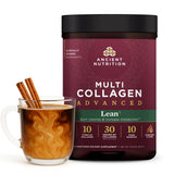 Ancient Nutrition colágeno péptidos en frasco, ideal para uso diario.