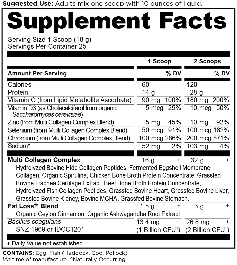 Ancient Nutrition colágeno péptidos, muestra de polvo en mano para consumo diario.