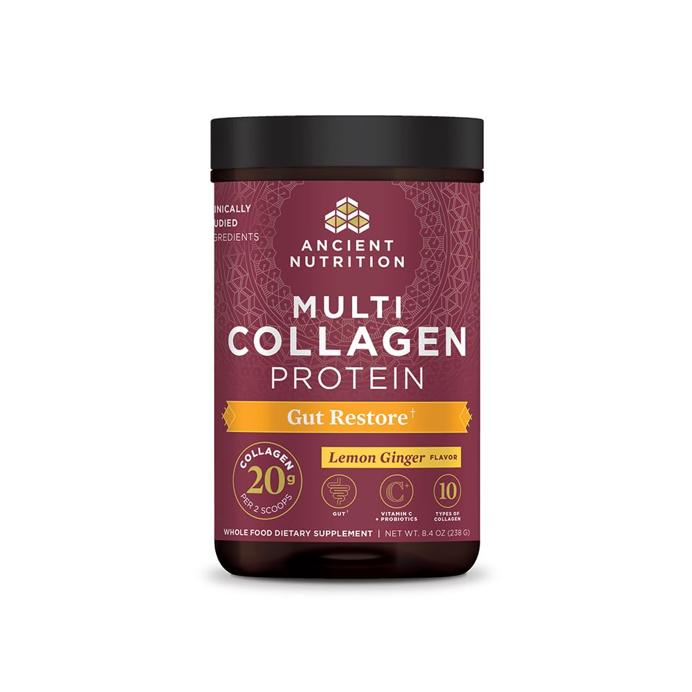 Ancient Nutrition Colágeno polvo empaque nuevo para uso diario.