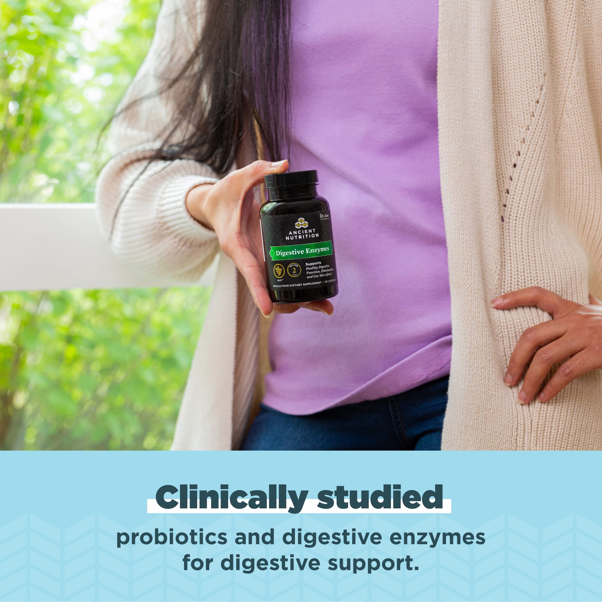 Ancient Nutrition Enzimas Digestivas: almacenamiento sencillo gracias a la estabilidad.