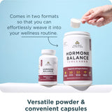 Bayas de vitex en la mezcla para apoyar el balance hormonal.