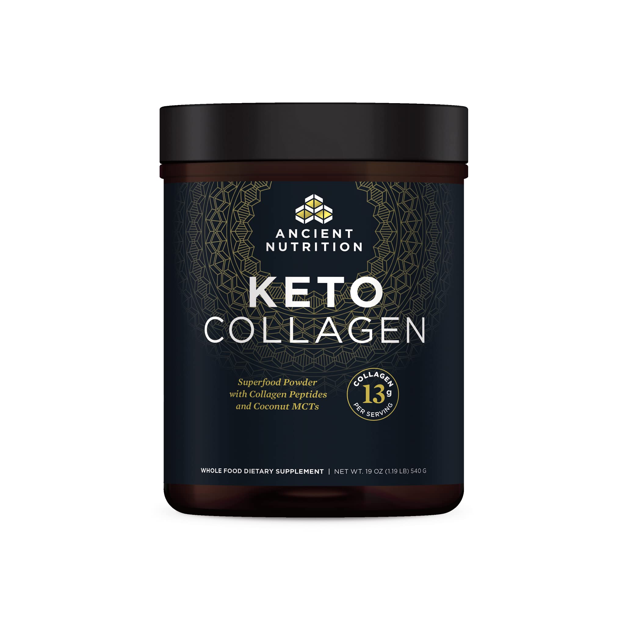 KetoCOLLAGEN de Ancient Nutrition, empaque listo para la rutina Keto