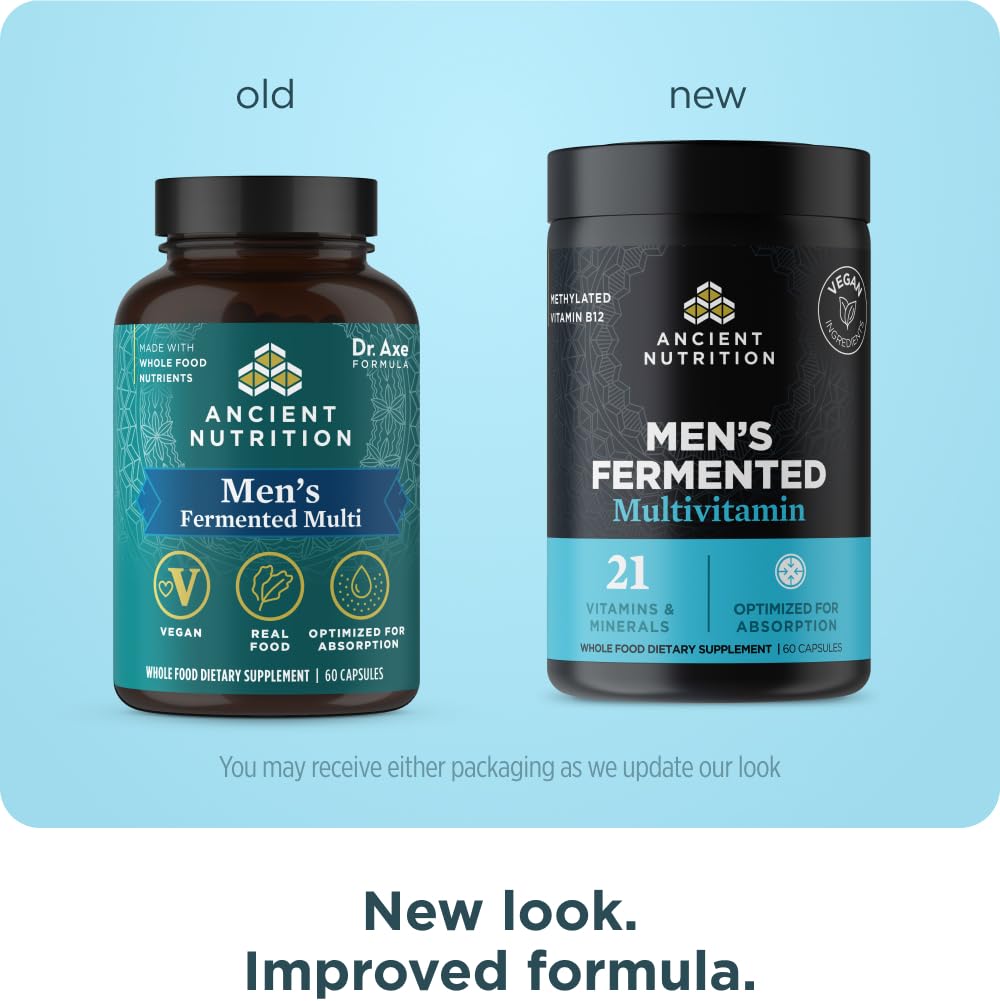 Ancient Nutrition Mezcla botánica para hombres, energía y bienestar.