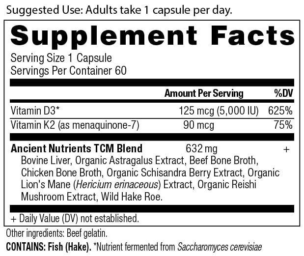 Ancient Nutrition mezcla de medicina tradicional china con Poligala para bienestar diario