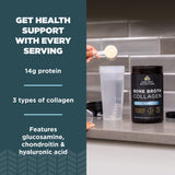 Ancient Nutrition Colágeno de Caldo de Huesos Vanilla, ideal para mezclar en té.