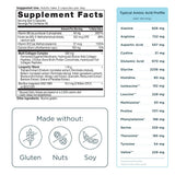 Etiqueta de Ancient Nutrition, diseño claro y nutrientes destacados.