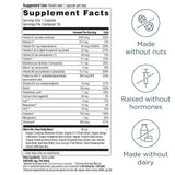 Cápsulas beige de Ancient Nutrition Multivitamin 40+, cómoda toma diaria.