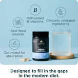 Ancient Nutrition multivitamínico para hombres: uso diario con tres cápsulas para energía.