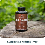 Ancient Nutrition Organos: detalle de cápsulas con aspecto suave para una ingestión cómoda.