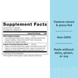 Etiqueta de Ancient Nutrition con colágeno en cápsulas, origen seguro