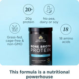 Ancient Nutrition polvo-caldo-huesos-res-pastor; base nutritiva para comidas rápidas.