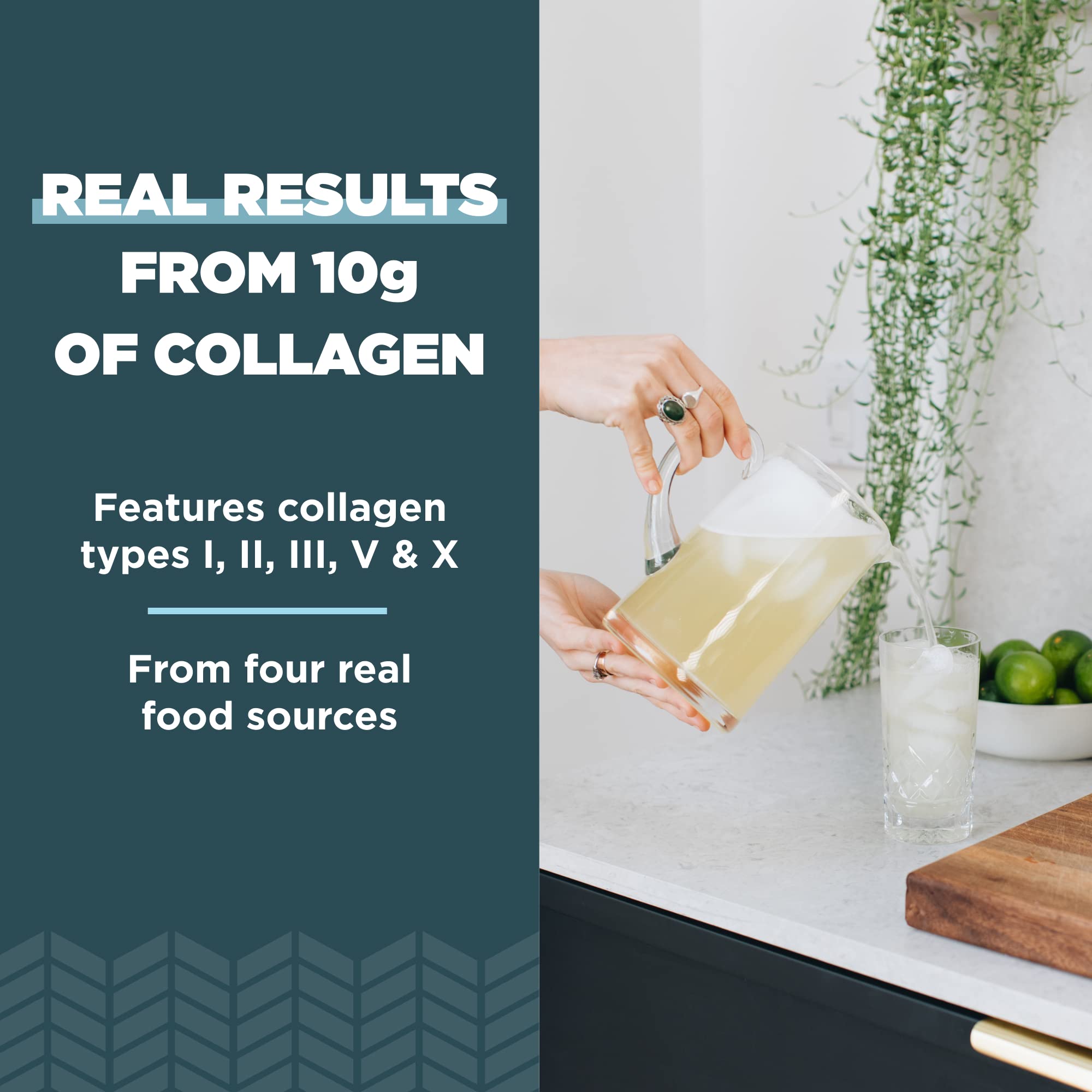 Ancient Nutrition Colágeno Multi Pepino Lima, mezcla suave para batido refrescante.