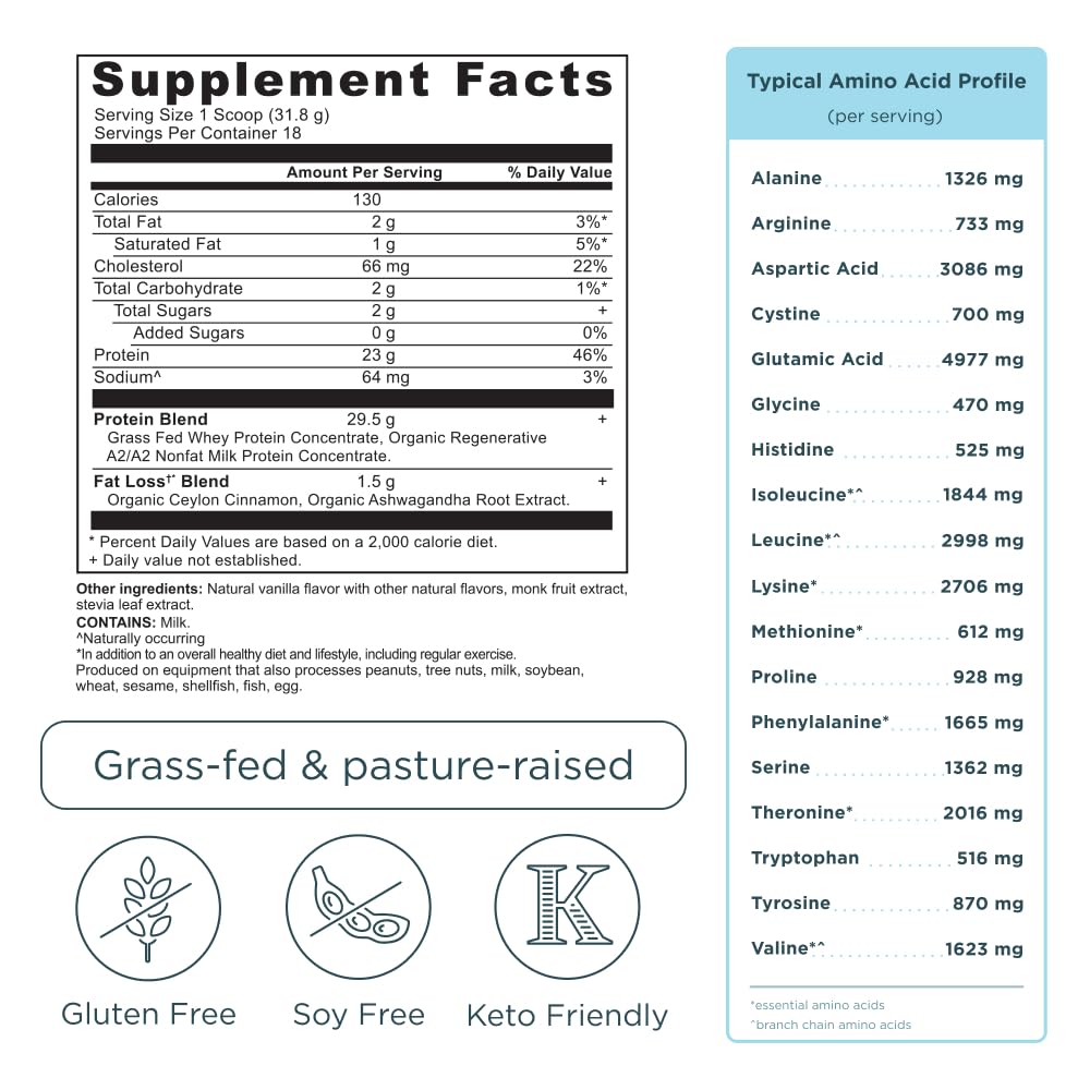 Envase de Ancient Nutrition con 18 porciones para uso diario.