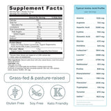 Envase de Ancient Nutrition con 18 porciones para uso diario.
