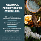 Ancient Nutrition Probióticos Mujer 50+ dosis diaria, promueve salud digestiva.