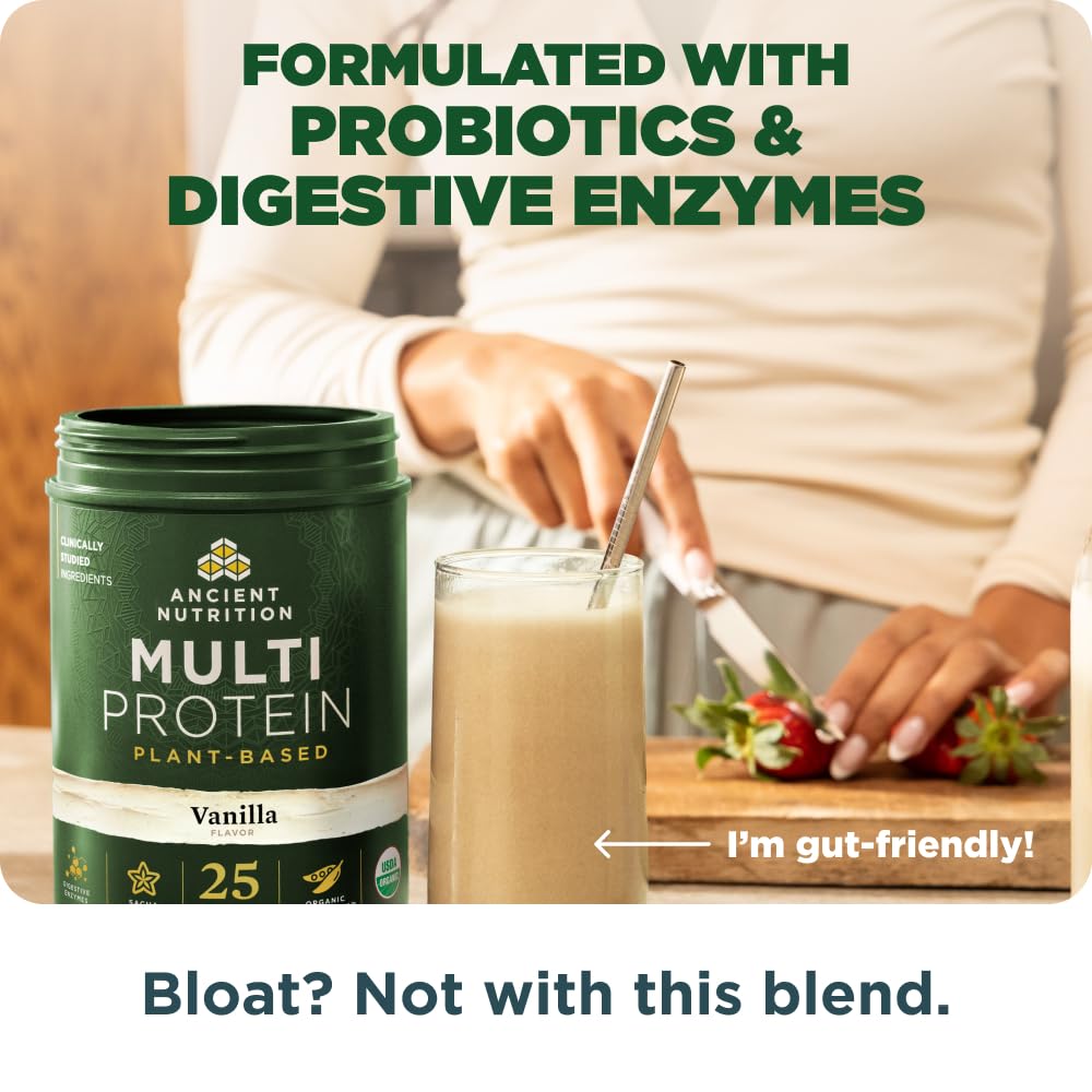 Probióticos de Ancient Nutrition para apoyo de la salud intestinal.